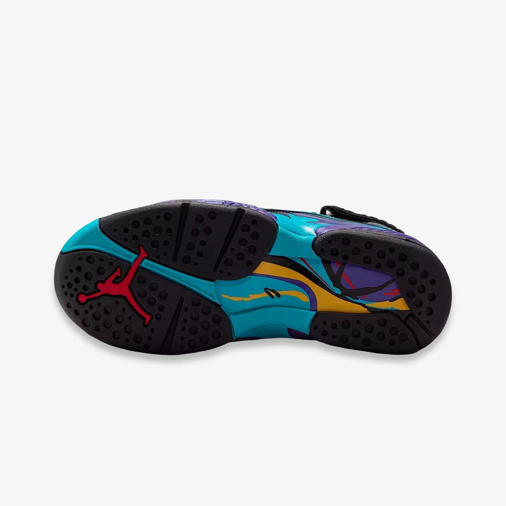 Nike Air Jordan 8 Retro GS Boys Shoes Size 4, Color: Black/Multicolored