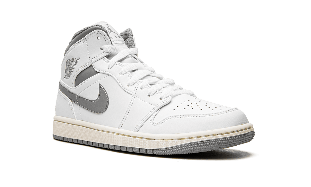 JORDAN MENS Air Jordan 1 Mid "White / Stealth Grey" 554724 135 554724 135 from Stadium Goods