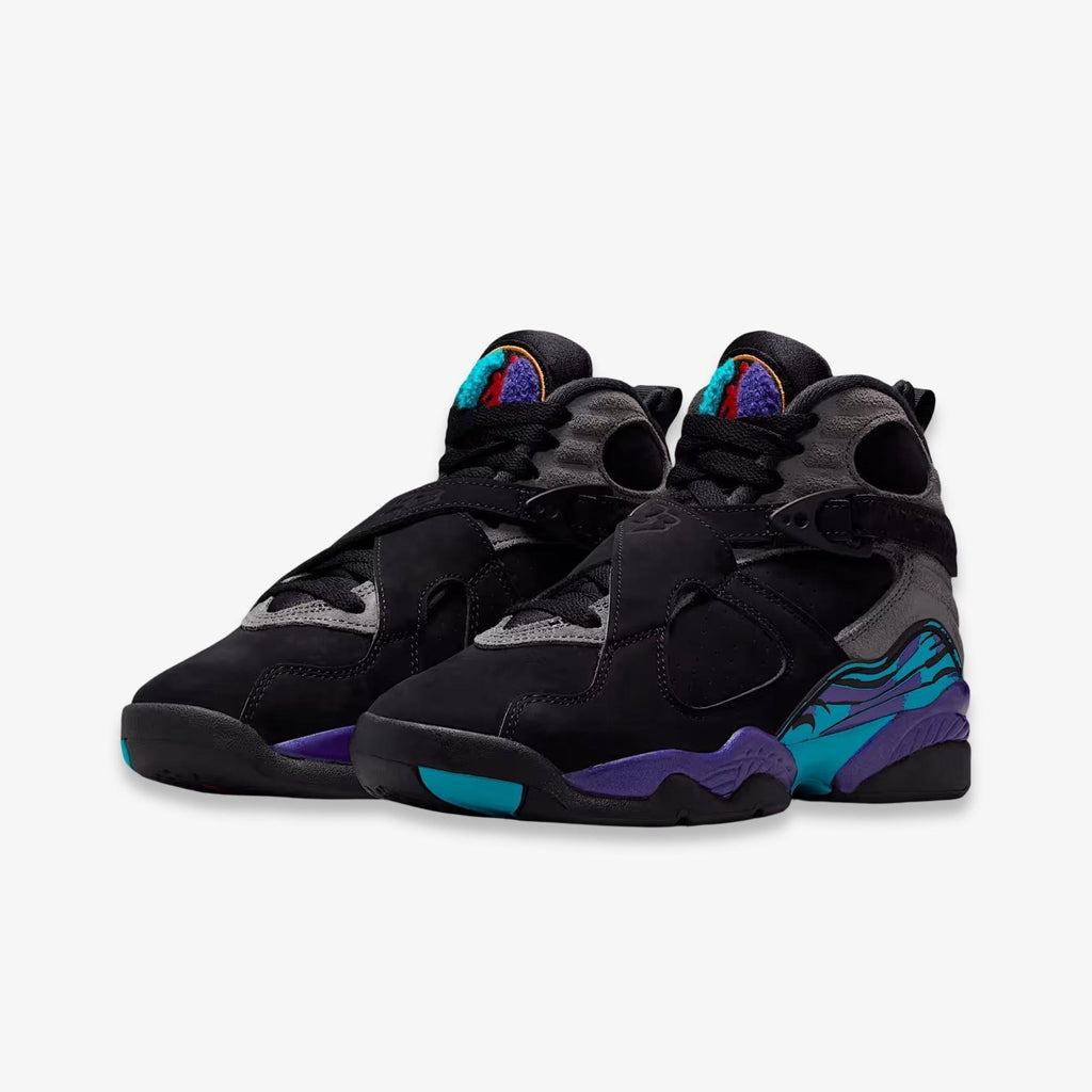 Nike Air Jordan 8 Retro GS Boys Shoes Size 4, Color: Black/Multicolored