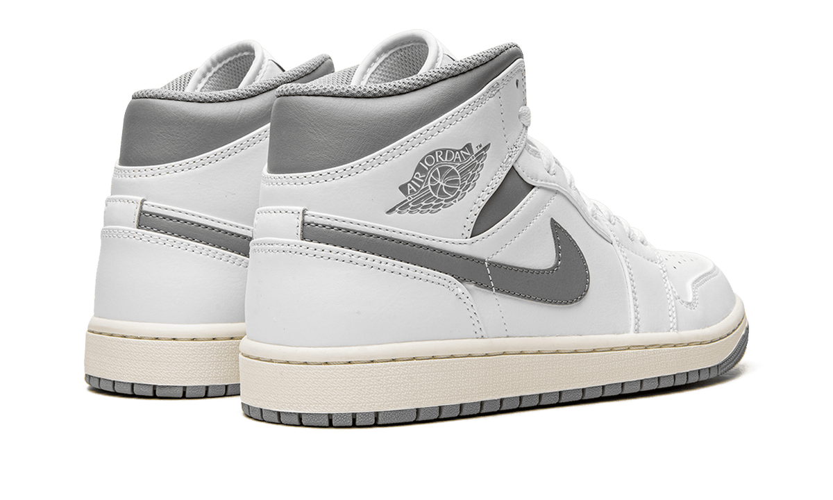 JORDAN MENS Air Jordan 1 Mid "White / Stealth Grey" 554724 135 554724 135 from Stadium Goods