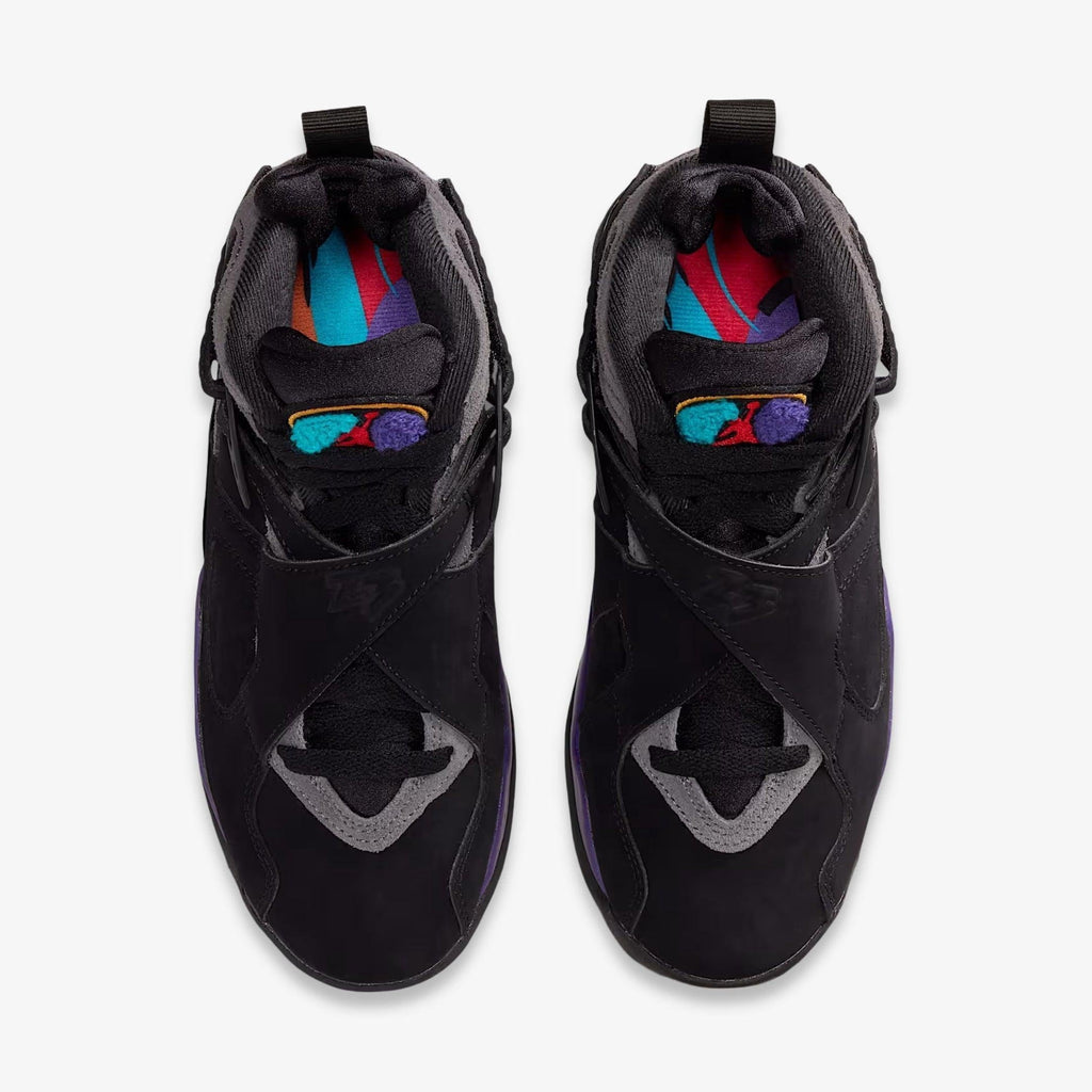 Nike Air Jordan 8 Retro GS Boys Shoes Size 4, Color: Black/Multicolored