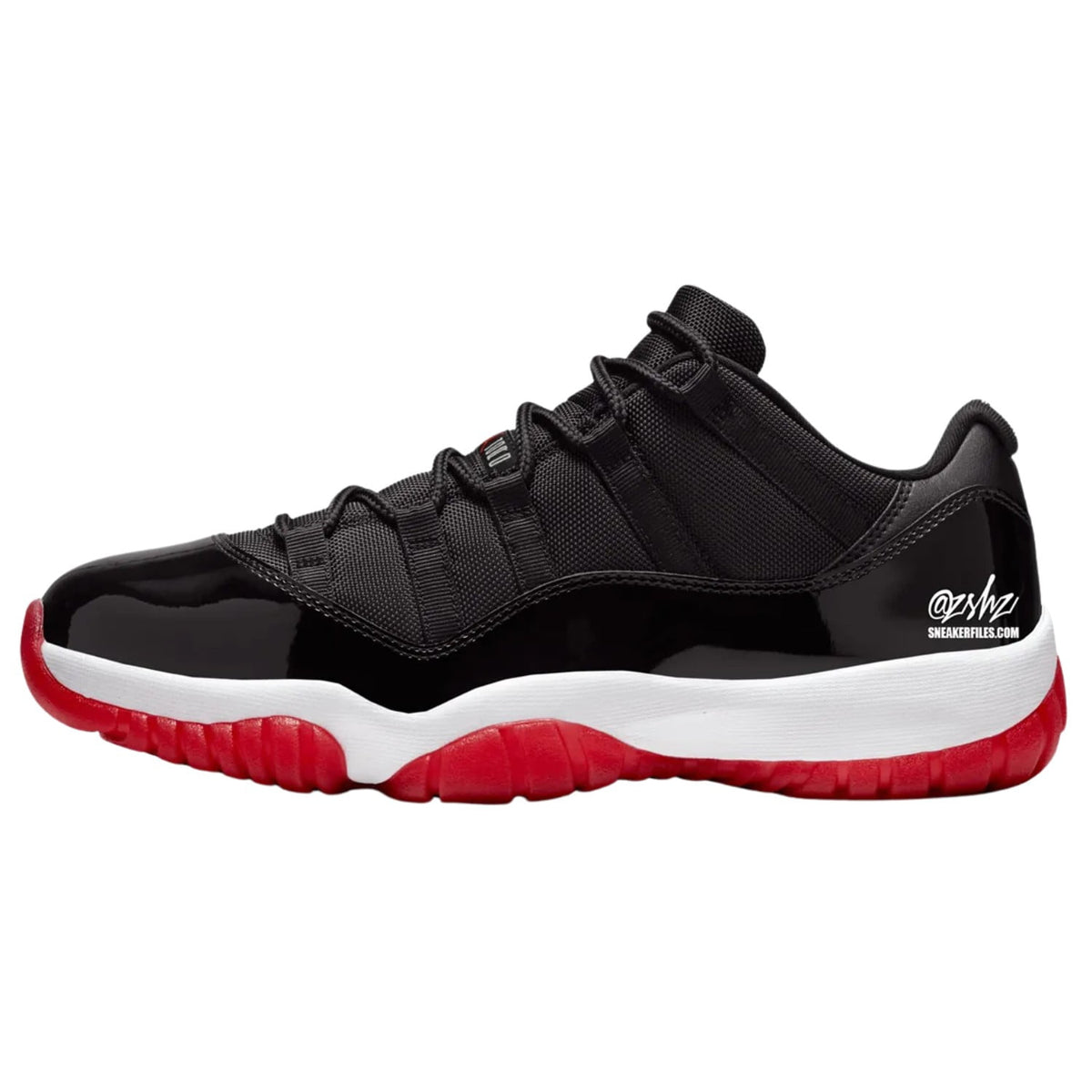 Jordan 11 Retro Low 'Bred' Men's Shoes Black/Varsity Red-White fv5104-006
