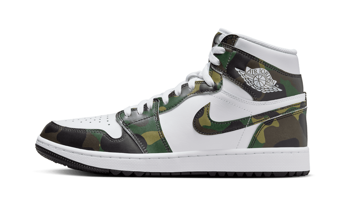 Jordan MENS Jordan 1 High Golf "Camo" DQ0660 300 from Stadium Goods