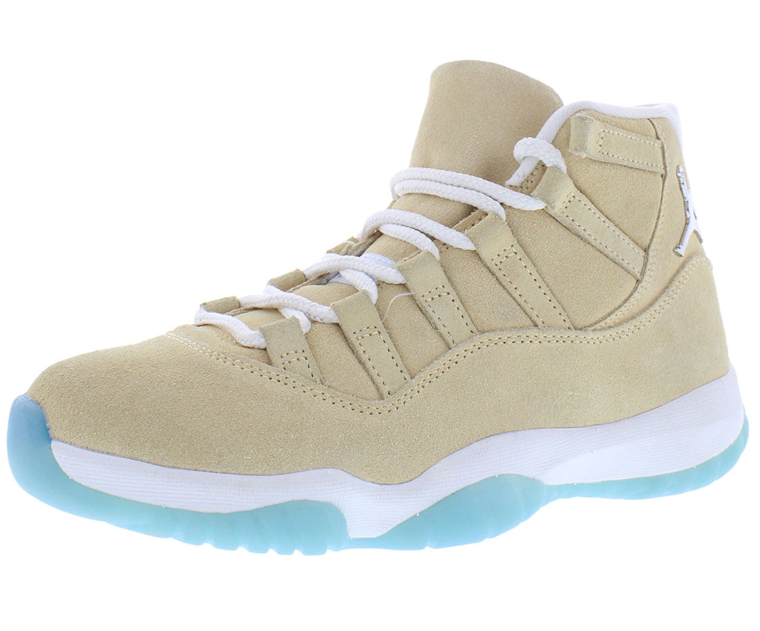 Nike Air Jordan 11 Retro Suede Mens Shoes Size 6, Color: Canvas/Metallic Silver