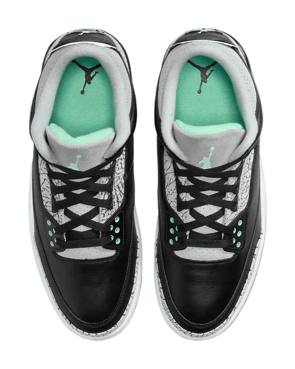 Men's Jordan 3 Retro Black/Green Glow-Wolf Grey (CT8532 031) - 9.5