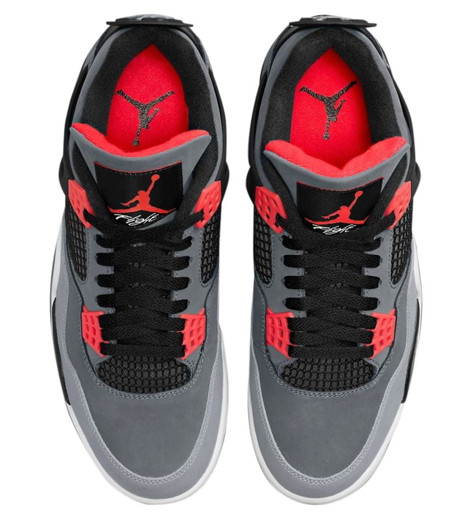 Men's Jordan 4 Retro "Infrared" Dark Grey/Infrared 23-Black (DH6927 061) - 12