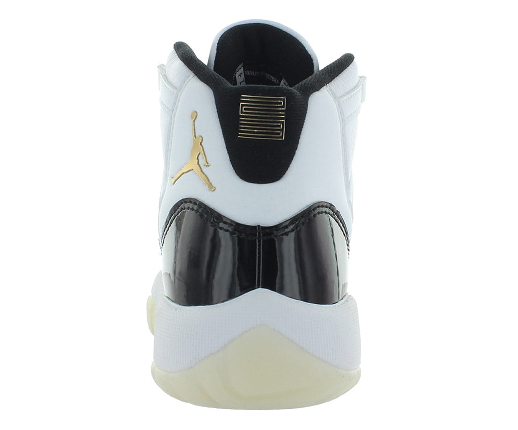 Nike Air Jordan 11 Retro GS Boys Shoes Size 5.5, Color: White/Metallic Gold/Black