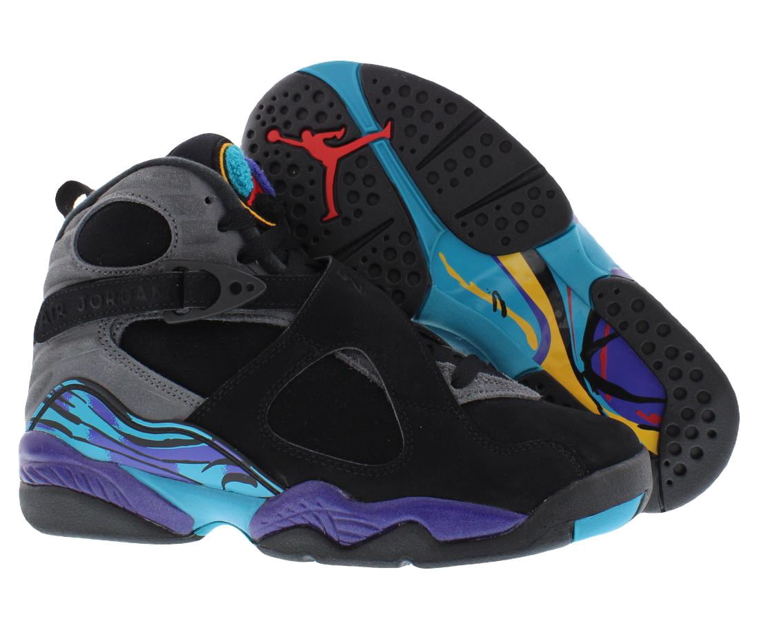 Nike Air Jordan 8 Retro GS Boys Shoes Size 4, Color: Black/Multicolored